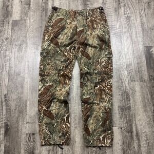 Cabela's Mossy Oak Duck Blind Camo Camouflage Hunting Cargo Pants Sz 32*